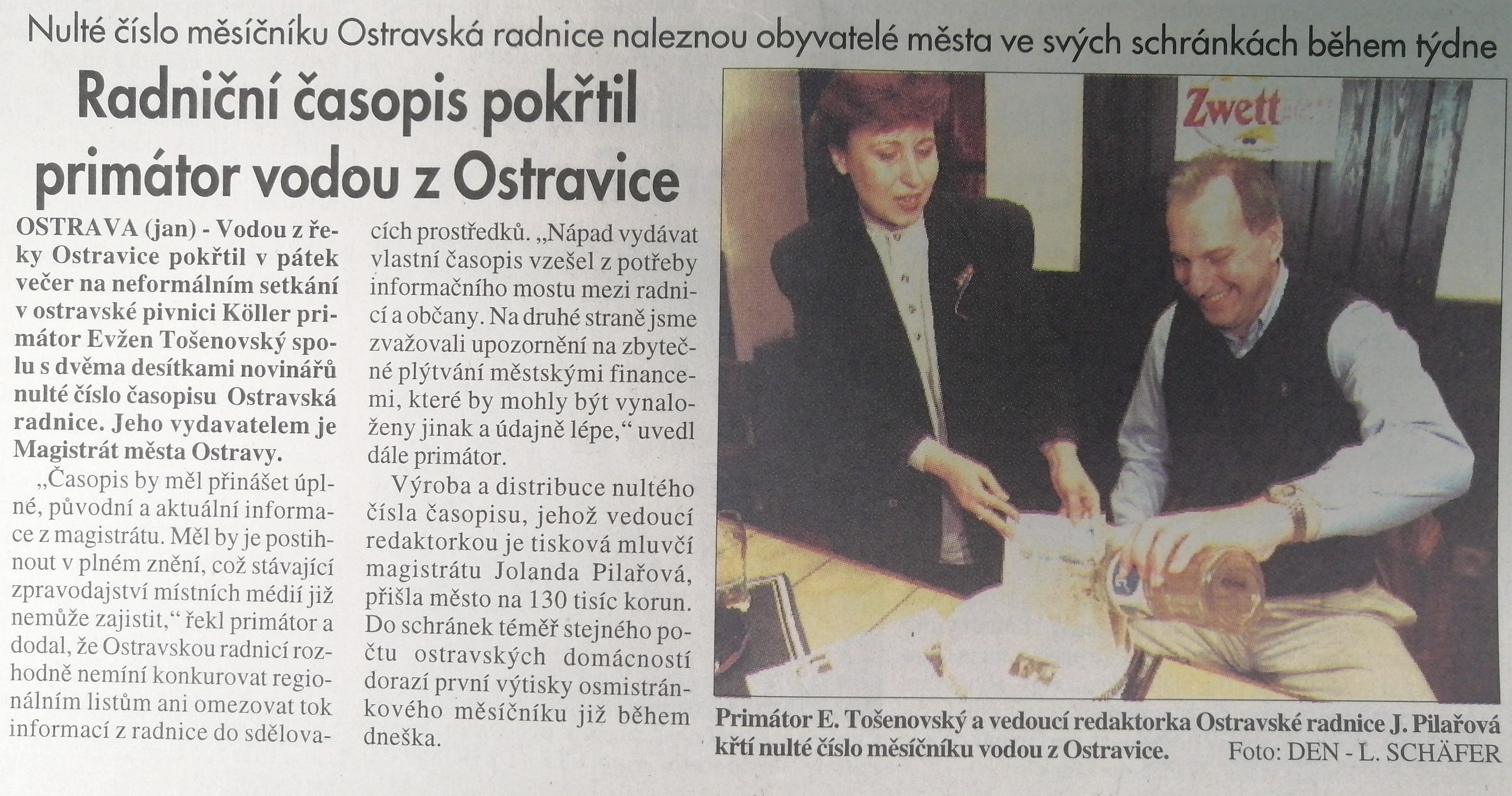 O založení časopisu psal také Moravskoslezský deník. Foto: AMO